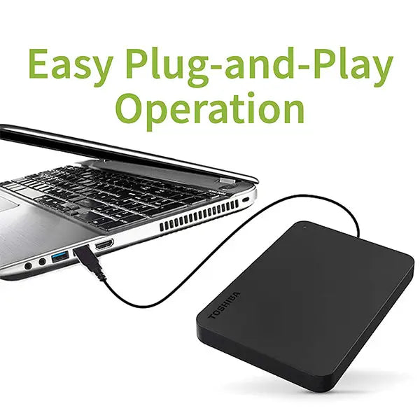 Toshiba Canvio Basics USB-C 1 TB Portable HDD + Protective Case