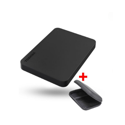 Toshiba Canvio Basics USB-C 1 TB Portable HDD + Protective Case